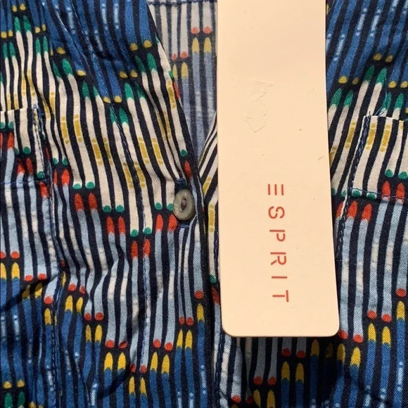 Esprit Geometric Print Blouse Top Size 6 - Picture 10 of 14